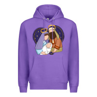 Purple holy night jesus birth Premium Hoodie - Zillion Design Studio