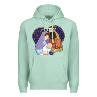 Seafoam holy night jesus birth Premium Hoodie - Zillion Design Studio