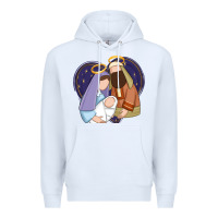 White holy night jesus birth Premium Hoodie - Zillion Design Studio