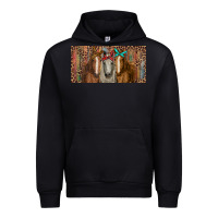 Black Horses with serape and leopard Urban Hoodie - RanaPortraitStore