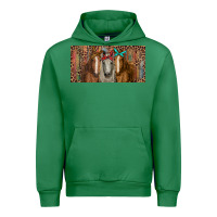Emerald Horses with serape and leopard Urban Hoodie - RanaPortraitStore
