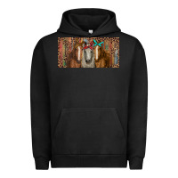 Pigment Black Horses with serape and leopard Urban Hoodie - RanaPortraitStore