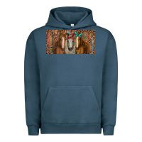 Pigment Midnight Navy Horses with serape and leopard Urban Hoodie - RanaPortraitStore