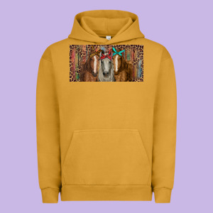 Horses With Serape And Leopard Urban Hoodie Designed By Ranaportraitstore