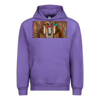 Tulip Horses with serape and leopard Urban Hoodie - RanaPortraitStore