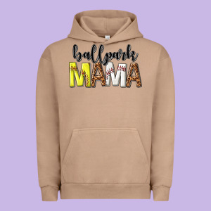 Ballpark Mama Urban Hoodie Designed By Texasbilliewilder