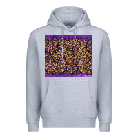 Heather Grey mardi gras leopard Premium Hoodie - RanaPortraitStore