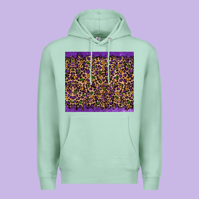 Mardi Gras Leopard Premium Hoodie Designed By Ranaportraitstore