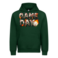 Forest Green game day baseball leopard Urban Hoodie - Zillion Design Studio
