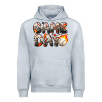 Heather Grey game day baseball leopard Urban Hoodie - Zillion Design Studio