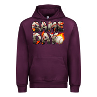Mauve Wine game day baseball leopard Urban Hoodie - Zillion Design Studio