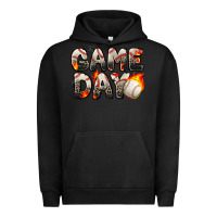 Pigment Black game day baseball leopard Urban Hoodie - Zillion Design Studio