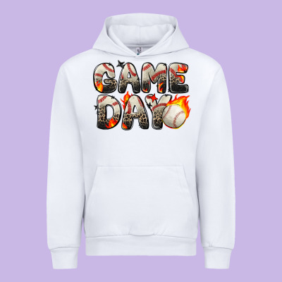 Game Day Baseball Leopard Urban Hoodie Designed By Zillion Design Studio