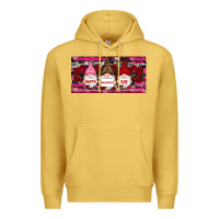 Antique Gold Happy valentines day gnomes rose Premium Hoodie - RanaPortraitStore