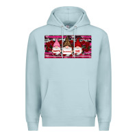 Blue Mist Happy valentines day gnomes rose Premium Hoodie - RanaPortraitStore