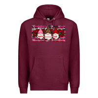 Burgundy Happy valentines day gnomes rose Premium Hoodie - RanaPortraitStore