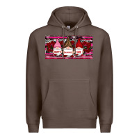 Coffee Happy valentines day gnomes rose Premium Hoodie - RanaPortraitStore