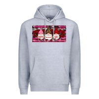 Heather Grey Happy valentines day gnomes rose Premium Hoodie - RanaPortraitStore