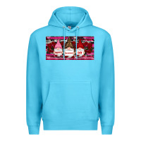 Ocean Blue Happy valentines day gnomes rose Premium Hoodie - RanaPortraitStore
