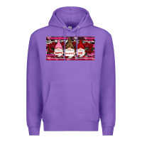 Purple Happy valentines day gnomes rose Premium Hoodie - RanaPortraitStore