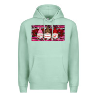 Seafoam Happy valentines day gnomes rose Premium Hoodie - RanaPortraitStore