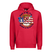 Cardinal land of the free usa because of the brave billie w Premium Hoodie - texasbilliewilder
