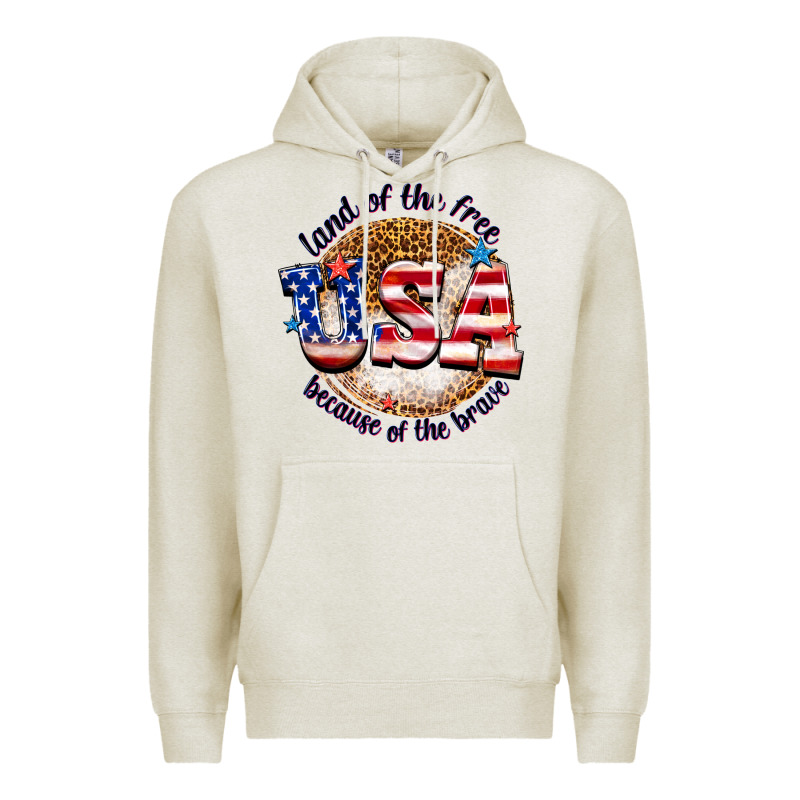 Land Of The Free Usa Because Of The Brave Billie W Premium Hoodie by texasbilliewilder | Teevron
