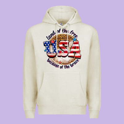 Land Of The Free Usa Because Of The Brave Billie W Premium Hoodie Designed By Texasbilliewilder