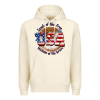Tofu land of the free usa because of the brave billie w Premium Hoodie - texasbilliewilder