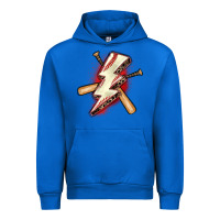 Cobalt baseball lightning bolt Urban Hoodie - Zillion Design Studio