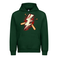 Foreset Green baseball lightning bolt Urban Hoodie - Zillion Design Studio