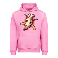 Fuchsia Pink baseball lightning bolt Urban Hoodie - Zillion Design Studio