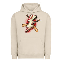 Pigment French Oak baseball lightning bolt Urban Hoodie - Zillion Design Studio