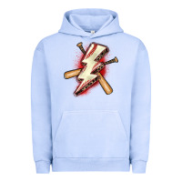 Pigment Grape Ice baseball lightning bolt Urban Hoodie - Zillion Design Studio