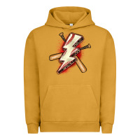 Pigment Peanut Butter baseball lightning bolt Urban Hoodie - Zillion Design Studio