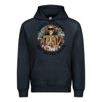 Navy I Hate Everyone But Coffee Helps With Flowers Urban Hoodie - RanaPortraitStore
