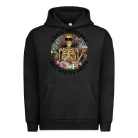 Pigment Black I Hate Everyone But Coffee Helps With Flowers Urban Hoodie - RanaPortraitStore
