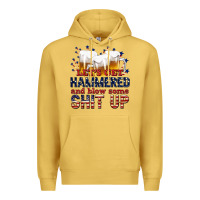 Antique Gold lets get hammered Premium Hoodie - texasbilliewilder