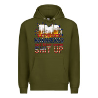 Army Green lets get hammered Premium Hoodie - texasbilliewilder
