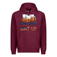 Burgundy lets get hammered Premium Hoodie - texasbilliewilder