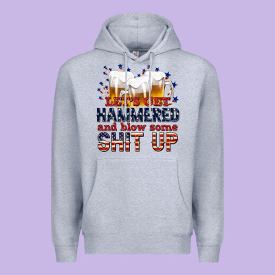 Lets Get Hammered Premium Hoodie Designed By Texasbilliewilder