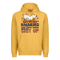 Mustard lets get hammered Premium Hoodie - texasbilliewilder