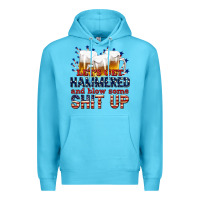 Ocean Blue lets get hammered Premium Hoodie - texasbilliewilder