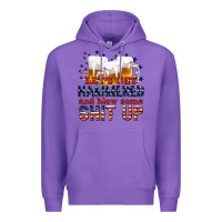 Purple lets get hammered Premium Hoodie - texasbilliewilder