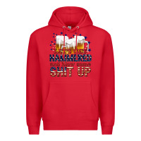 Red lets get hammered Premium Hoodie - texasbilliewilder