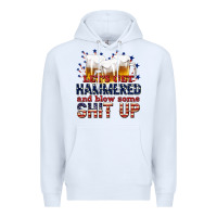 White lets get hammered Premium Hoodie - texasbilliewilder