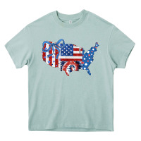 Arona America map Heavy Core Tee - CowhideDigitalArt