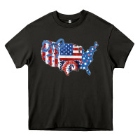 Asphalt America map Heavy Core Tee - CowhideDigitalArt