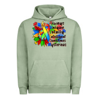 Pigment Oil Green always unique totally intelligent sometimes myster Urban Hoodie - Zillion Design Studio