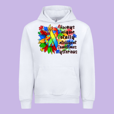 Always Unique Totally Intelligent Sometimes Myster Urban Hoodie Designed By Zillion Design Studio